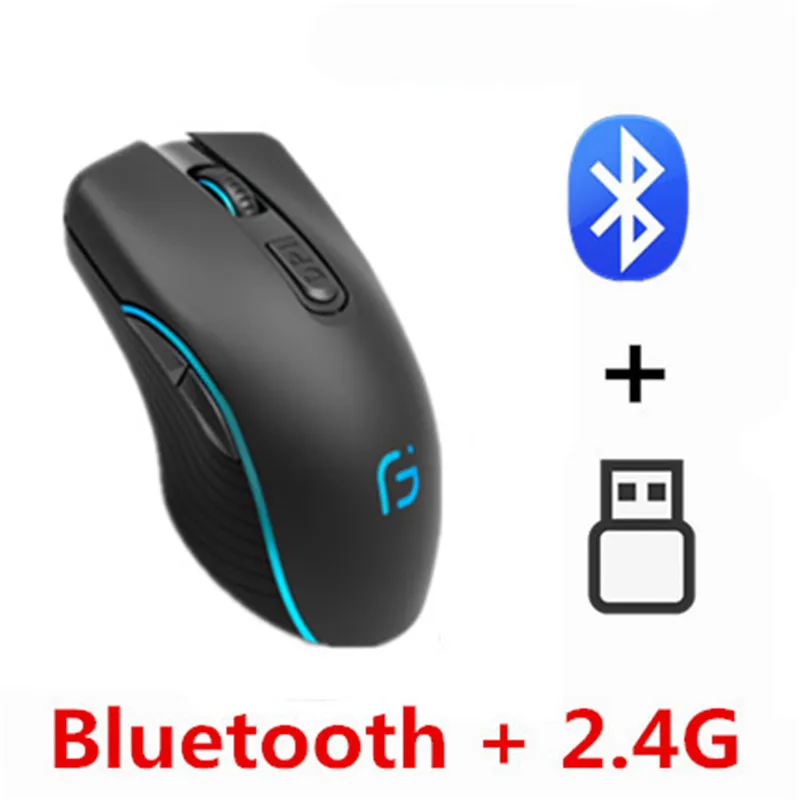 white wireless gaming mouse X9 Computer Mouse Bluetooth 4.0+ 2.4Ghz Wireless Dual Mode 2 In 1 Mause 2400DPI Ergonomic Portable Optical for PC/Laptop top wireless mouse Mice