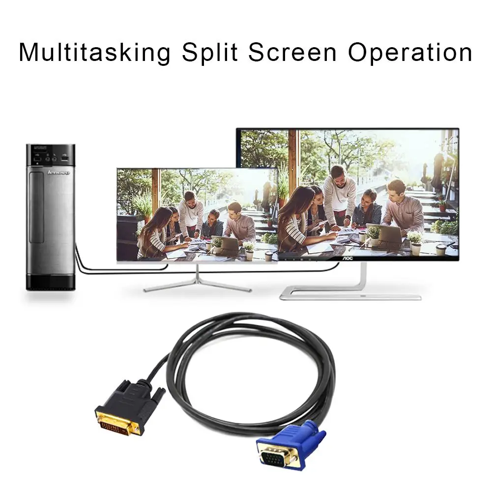1 5 м DVI I с на VGA D Sub видео Кабельный адаптер переходник свинец поддержка 1080P HDTV Windows