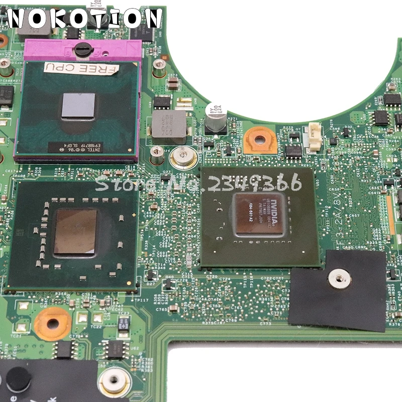 NOKOTION материнская плата для ноутбука Dell XPS M1530 Материнская плата ноутбука CN-0RU477 0RU477 CN-0MU715 48.4W101.011 PM965 G84-601-A2 256MB DDR2 Процессор