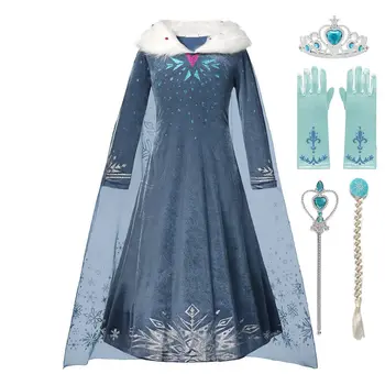 

3-10 Years Cosplay Princess Dress Anna Elsa 2 Carnival Costume Girls Children Party Clothing Kids Fancy Elza 2 Frozen dress