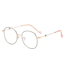 Ширина-136 ультра-легкие нерегулярные сплав оптические очки для близорукости очки оправа желе цвет женщин Звезда темп очки Рамка