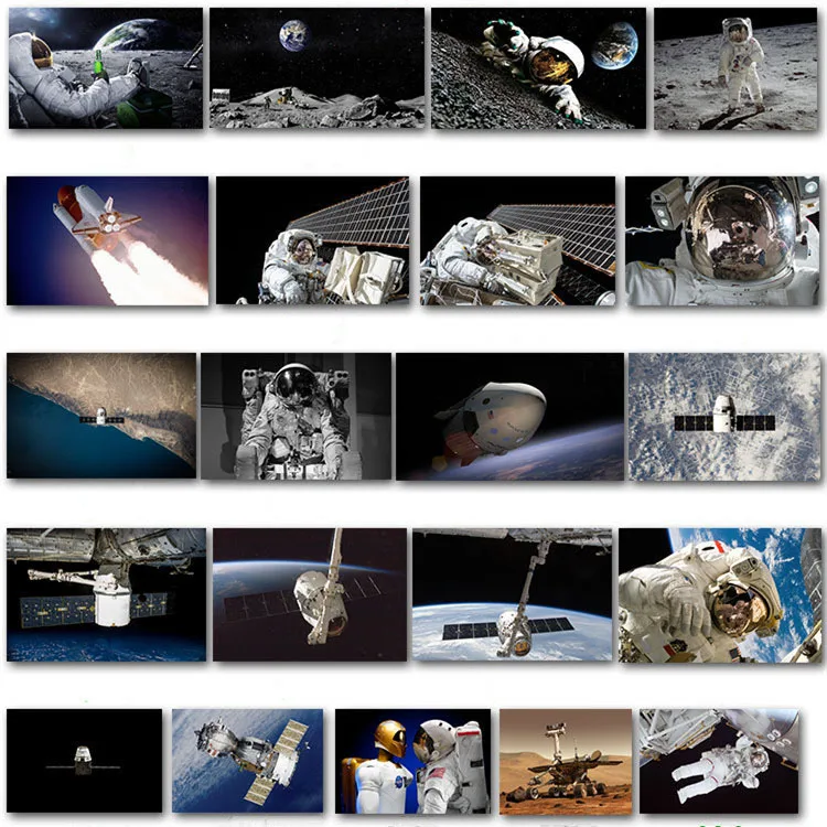 

Astronaut Moon Fashion Poster Universe Space Canvas Wall Art Print Painting Contemporary Art Picture Home Room Decoration