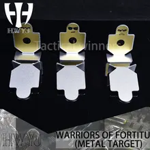 6 шт. тактический страйкбол Rarget металлический целевой практический Совет маленькие воины Fortitude 42 мм x 62 мм Пейнтбол Аксессуар