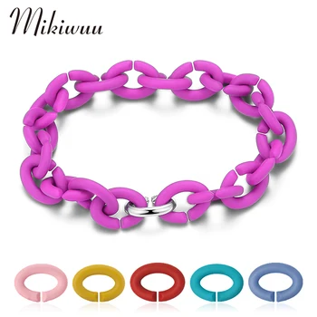 

Punk Rock Hard Rubber Chain Bracelet Bangle Men Jewelry Women Fashion Hippie Charms Hand Cuff Female Accessories Gifts 2020