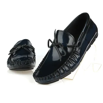 

Men Shoes High Peas Patent Leather Round Toe Oxfords Flat Casual Work Wear