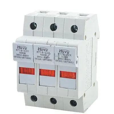 

RT18-32X Three Poles 3P 10x38mm Fuse Holder White AC 380V/690V