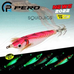 PERO – leurre phosphorescent avec hameçon, appât artificiel idéal pour la pêche à la turlutte, au calmar ou à la seiche, nouveau modèle, 75mm, 9g turlutte calamar turlutes peche au calamar turluttes peche aux calamar 