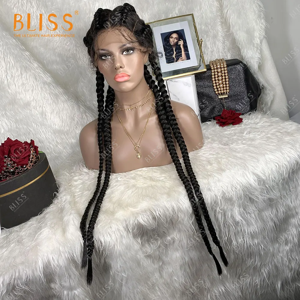 Парик из черных кос BLISS в афроамериканской коробке парик синтетических волос