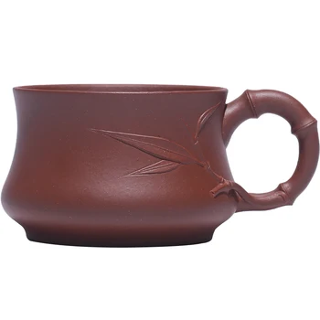 

of the world master yixing purple sand cup flat abdomen cup sample tea cup individual cup bowl with bamboo small single