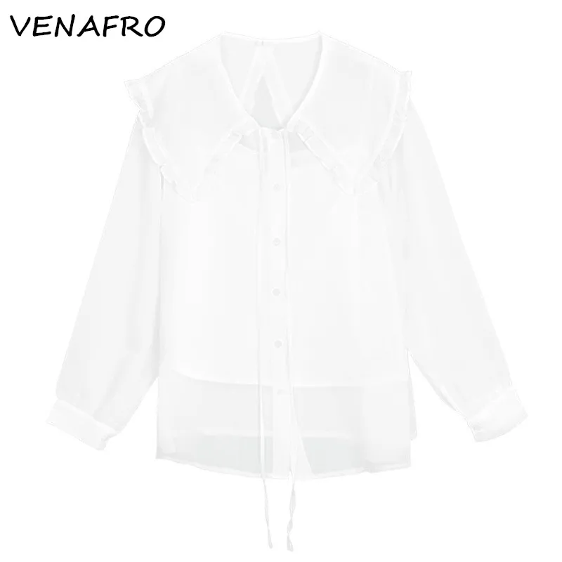 

Autumn Blouse Women's Blouse Korean Style Sweet Solid New 2019