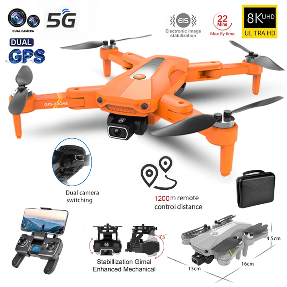 Review of NYR K80 PRO GPS Drone 4K 8K Dual HD Camera Professional Aerial Photography Brushless Motor Foldable Quadcopter RC Distance1200M