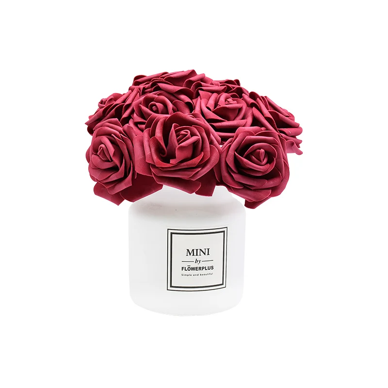 24Pcs Artificial Rose Bouquet Foam Rose Flowers Bride Bouquets for Wedding Event Decoration Home Garden Decorative Fake Flower