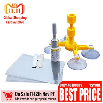 

Car Windshield Repair Kit Stars Chip Repair Kit with Windshield Repair Resin for Fix Auto Glass Windshield Crack Chip Scratch