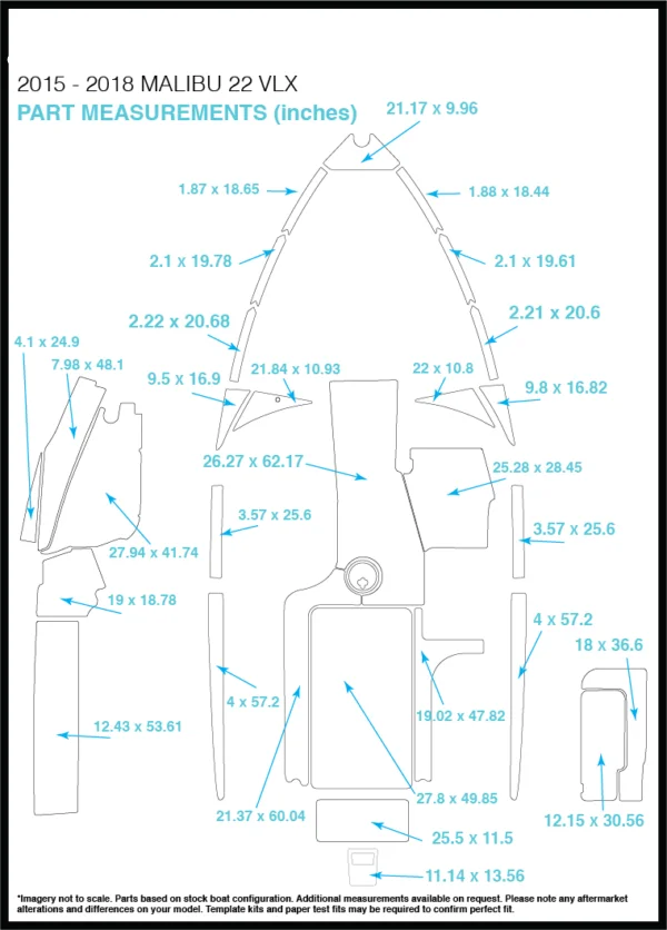Malibu 22 VLX коврик для кокпита лодка EVA Тиковый настил 1/" 6 мм