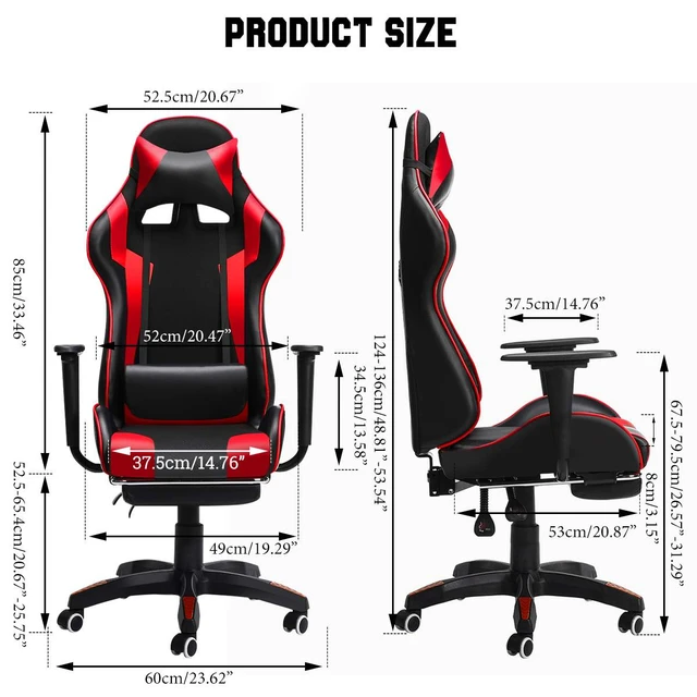 155° Gaming Chair Office Chair Ergonomic Leather Desk Chair WCG Game Chair  Gamer Computer Seating Chairs Gamer Silla Chaise - AliExpress
