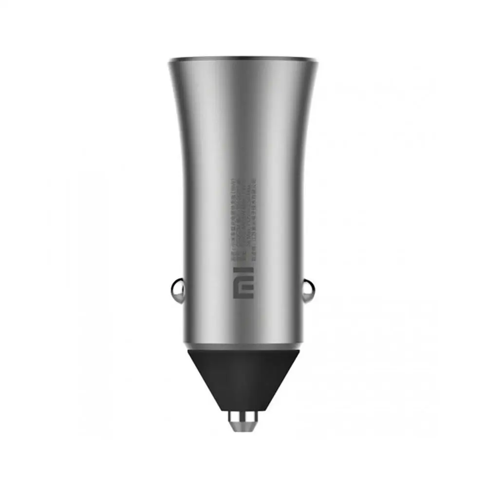Белый Original Xiaomi Car Charger 18W Quick Charge Mi Dual USB fast charger Edition With LED Light tips Phone USB Fast Car Charger - Цвет: Белый