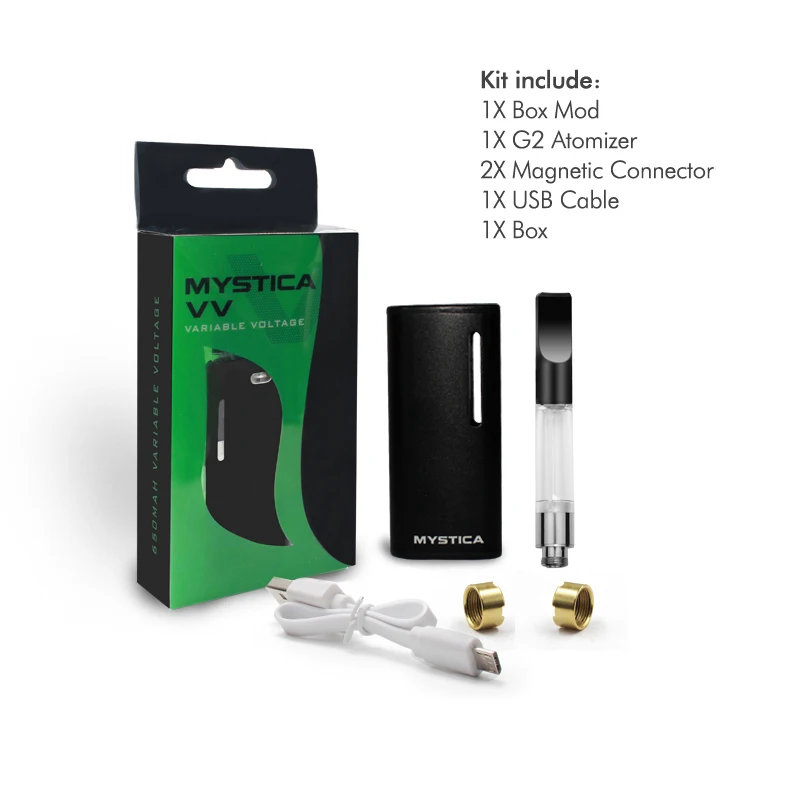 AIRISTECH airis Vaporizer Mystica VV Vape Pen Kit for CBD/Thick Oil 510 Thread Cartridge Compitable Portable Vape Mod