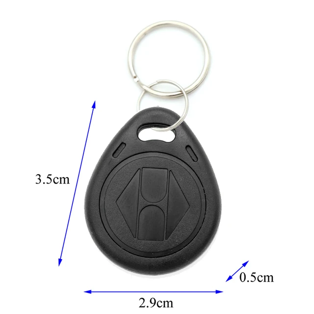 5YOA 100pcs TK4100 EM4100 Read Only RFID 125KHz Color Proximity Keyfobs Key RFID Card Chip for Access Control Time Attendance 4