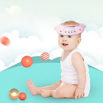 

Baby Shower Cap Shower Hat Shampoo Cap Adjustable Visor Bathing Protection Hat Safety Shield for Children Kids Toddler Infants