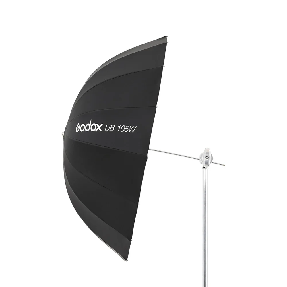 Guarda-chuva com Preto Godox Parabólico Preto Branco Guarda-chuva Reflexivo Estúdio Luz Prata Difusor Capa Pano Ub-130w 51in 130cm - Image 3