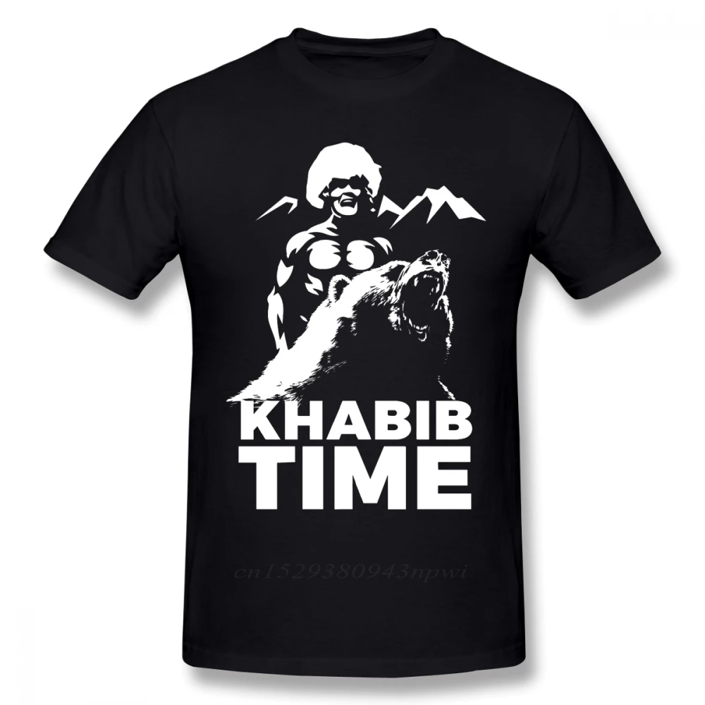 Мужская футболка KHABIB Nurmagomedov TIME Eagle качественная с коротким рукавом и круглым