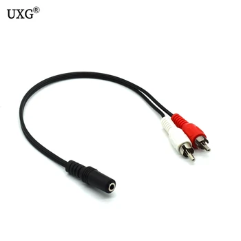

Universal 3.5mm Stereo Audio Female Jack to 2 RCA Male Socket to Headphone 3.5 Y Adapter Cable 25CM