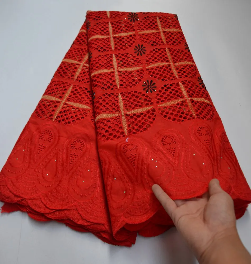 Latest Swis s voile Lace Fabric 5 yards African Dry lace Dubai fabric with stones for men and