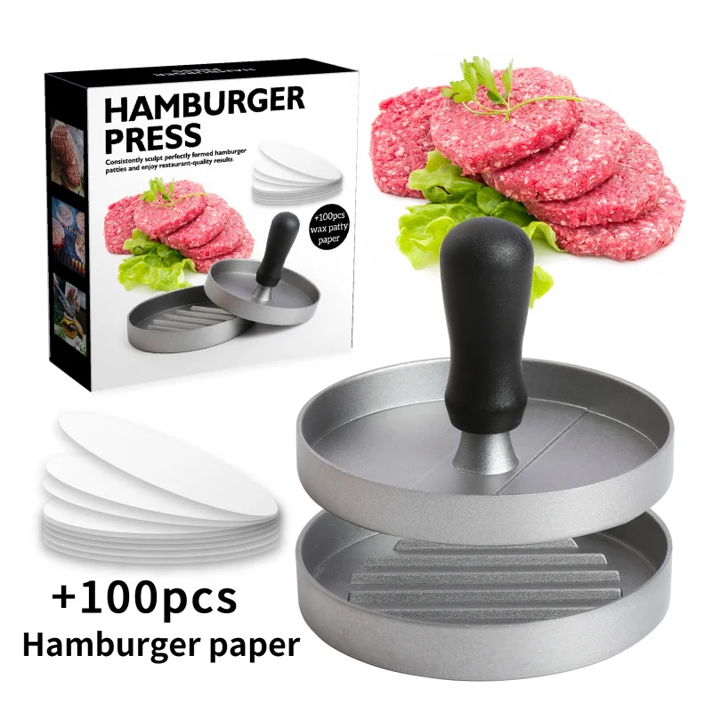 Hamburger Meat Press Maker Round Shape Non Stick Stuffed Burger Patties