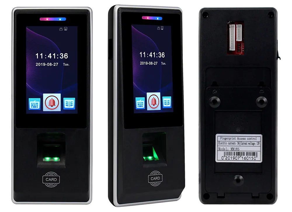 Сенсорная RFID Клавиатура контроля доступа отпечатков пальцев Биометрический пароль посещаемость времени машина считыватель карт USB для