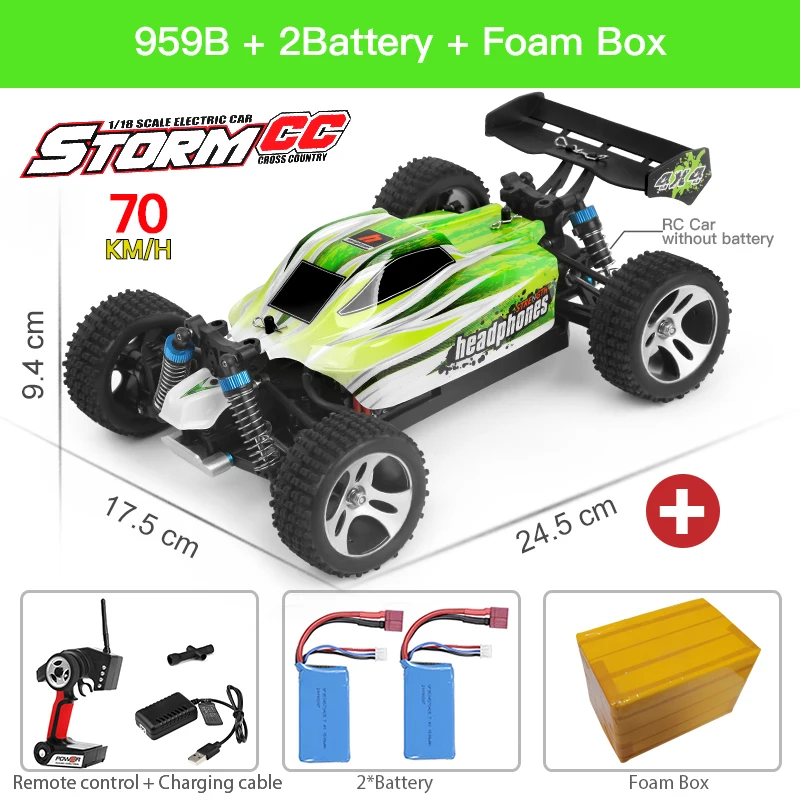 WLtoys 144001 959A 959B 2.4G Racing RC Car 70KM/H 4WD Electric High Speed Car Off-Road Drift Remote Control Toys for Children 10