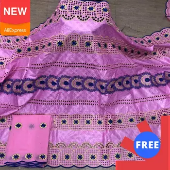 

bazin riche fabric with stones african Lace fabrics Embroidered Cotton bazin riche fabric 2020 nouveau for party dress BL348