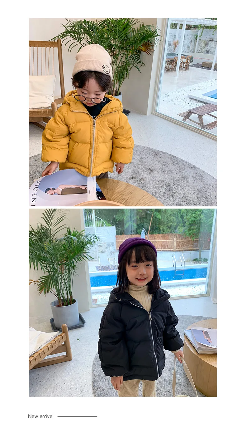 Зимний теплый пуховик для девочек; Детские повседневные плотные куртки; модная зимняя куртка; зимнее пальто с капюшоном для мальчиков; детская верхняя одежда