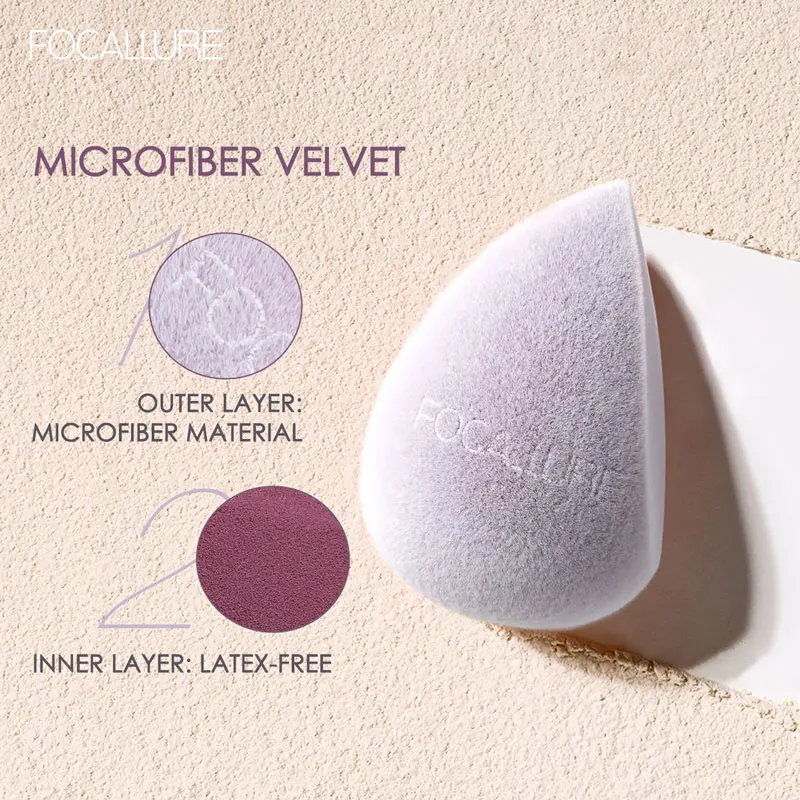 FOCALLURE Профессиональный Мягкий косметический спонж из микрофибры бархатная пудра