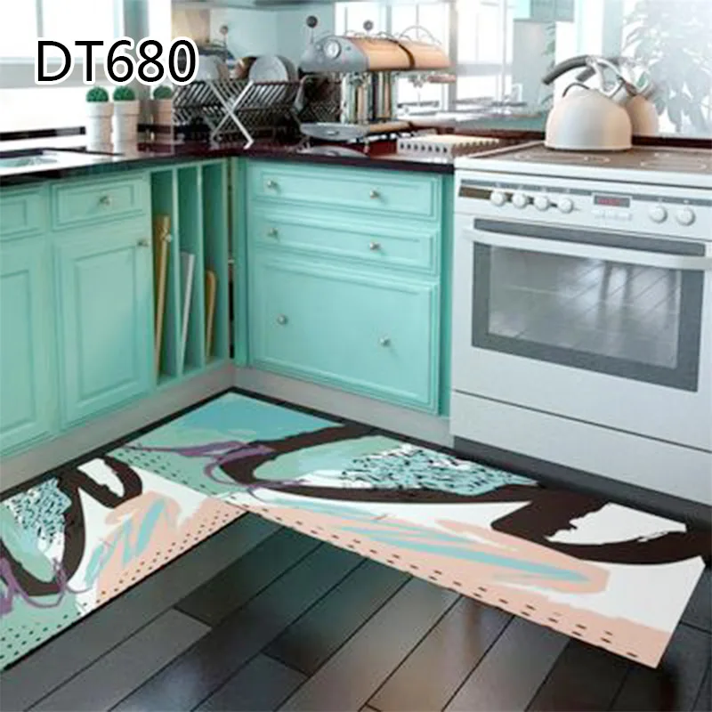1PCS Doormat Kitchen Leaves Pattern Doormat For Living Room Bedroom Popular Cartoon Unicorn Printed Door Mat Home Decoration - Цвет: 25