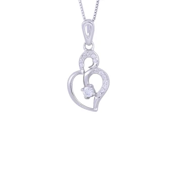 

Crystal Lace Hollow Love Heart Necklaces For Women 925 Sterling Silver Zircon Heart Pendants Wedding Fashion Jewelry