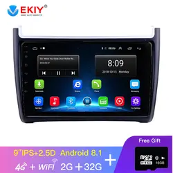 EKIY 9 ''ips Android автомобильный радиоприемник мультимедиа NO 2 Din видео плеер навигация gps Android 4G для Volkswagen POLO СЕДАН 2014-2015