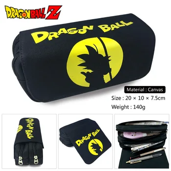 

DragonBall Z Son Goku canvas Pencil Bag Student Stationery Bags students Zipper school Pencil case Makeup Case pen bag money bag