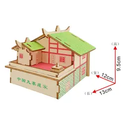 Китай (материк) модель известных достопримечательностей 3D Архитектура модель лазерной резки детская деревянная развивающая головоломка