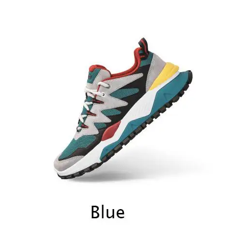 Xiaomi/обувь в стиле ретро; трендовые стильные кроссовки для мужчин и женщин; мягкие повседневные кроссовки на платформе; Уличная обувь на высоком каблуке - Цвет: Blue Size39