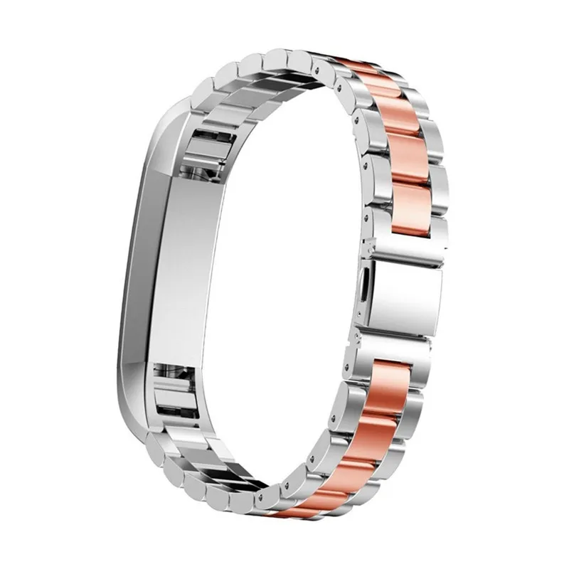 silver rose gold Ремешок из нержавеющей стали для fitbit alta HR replacment браслет высокометаллический умный ремешок для часов для fitbit alta черный серебристый - Цвет ремешка: silver rose gold