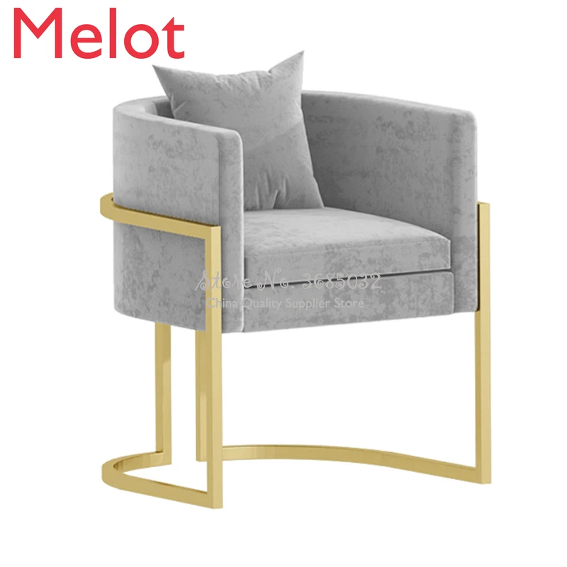 Customizable Nordic Ins Nail Chair Pink Comfortable Sofa Golden Leg with Pillow for Beauty Salon Shop бумага для выпечки силиконизированная nordic eb golden 38×100 м профессиональная