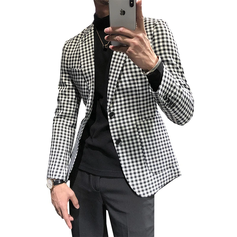 Plaid casual blazer Clearance
