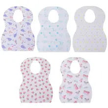 20 шт, Детские Водонепроницаемые Слюнявчики, одноразовые Слюнявчики для ланча, нетканые детские слюнявчики для кормления, фартук, бумажные Слюнявчики