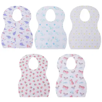

20PCS Baby Waterproof Saliva Lunch Pocket Disposable Bib Non-woven Children's Bib Feeding Saliva Apron Paper Bibs In Stock