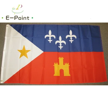 

US Louisiana Acadian Flag 2ft*3ft (60*90cm) 3ft*5ft (90*150cm) Size Christmas Decorations for Home Flag Banner