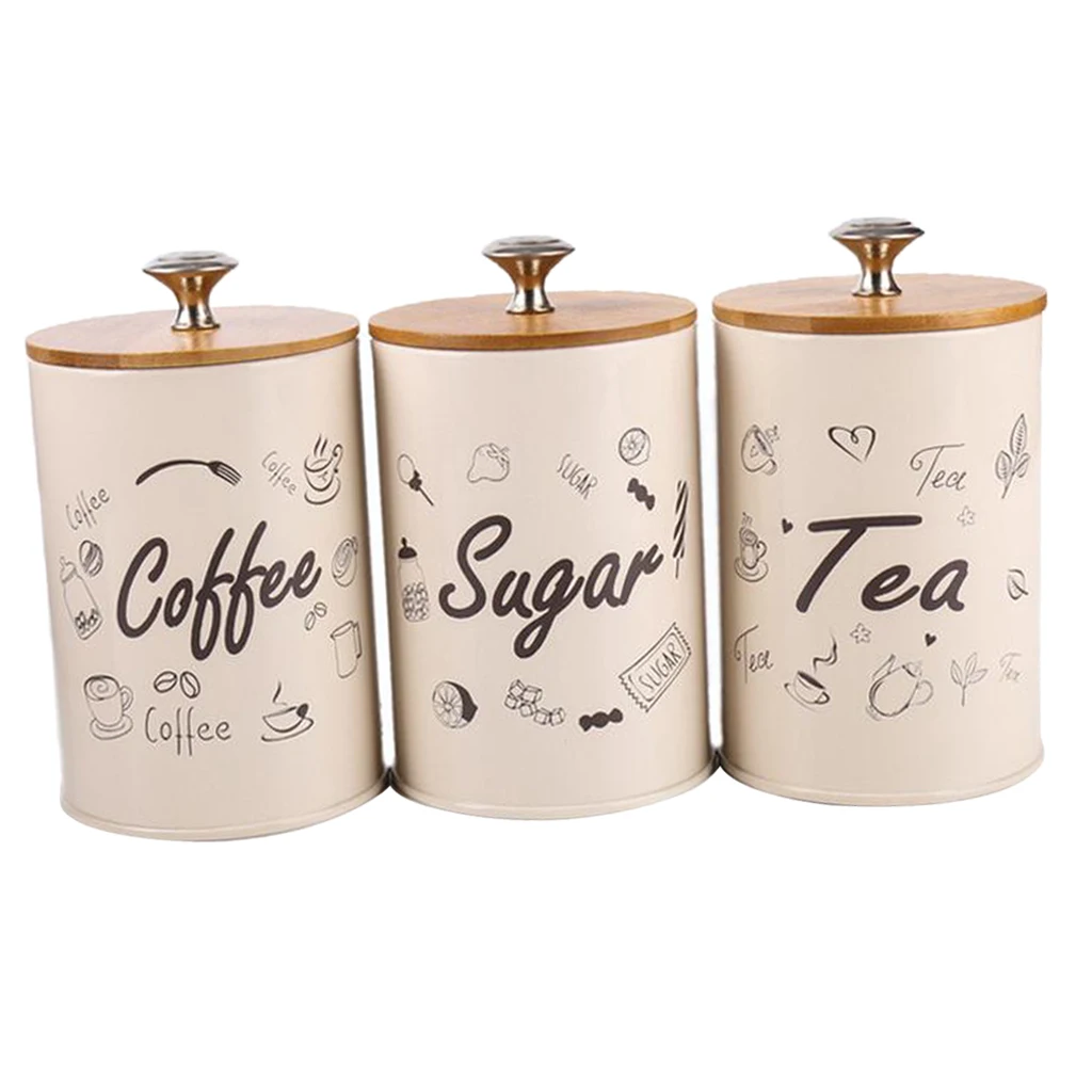 Creative Metal Kitchen Storage Spice Jars Set Dustproof Sealed Condiment Pot