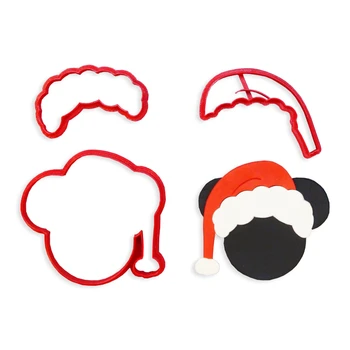 

Merry Christmas animals mouse Santa snowman 3D print PLA plastic fondant cookie cutter set