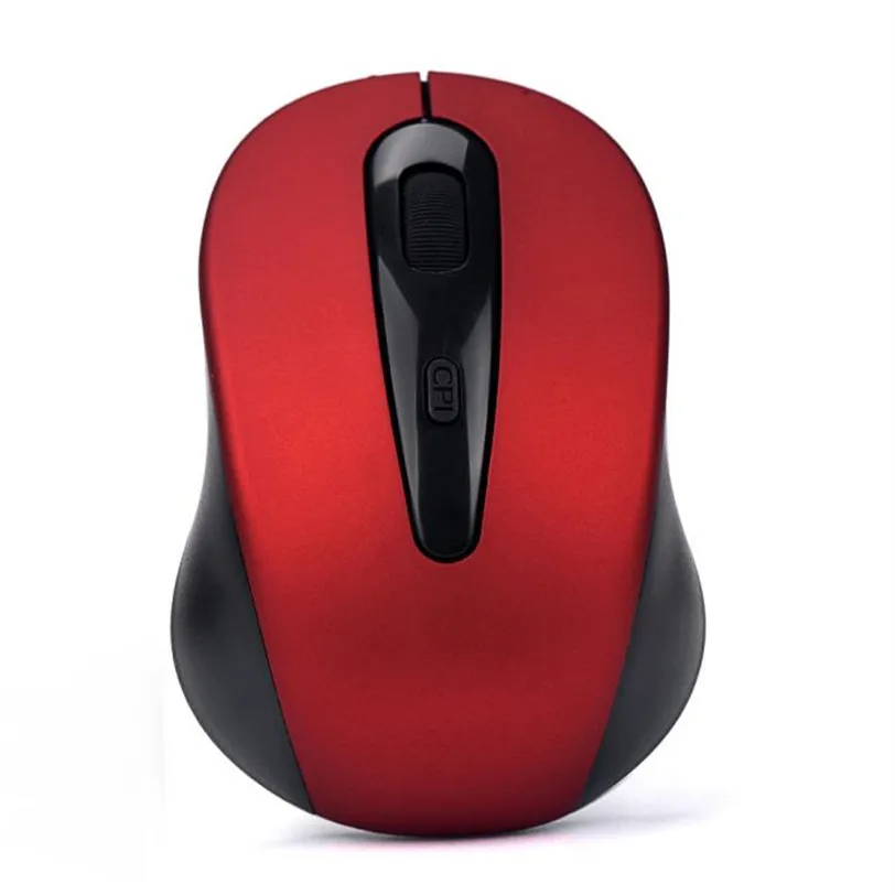 Универсальная беспроводная мышь 2,4 ГГц 1600 dpi, профессиональная оптическая беспроводная офисная мышь с usb-приемником, прокрутка для ноутбука - Цвет: Red