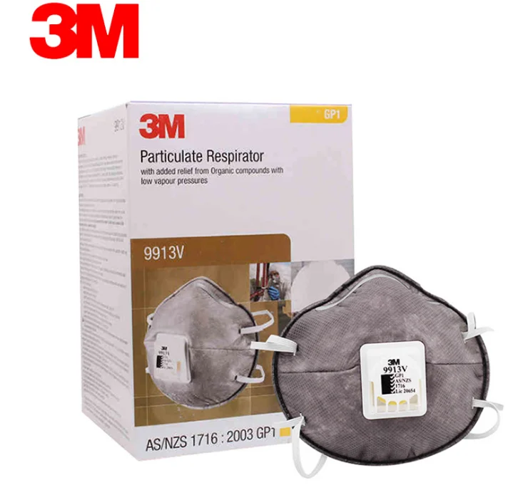 

10pcs/box 3M N90 GP1 Mask Particulate Respirator Dust Mask with Cool Flow Valve Breathable Mask 9913V KN90