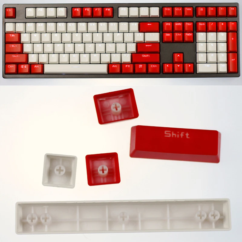 104 ключ клавишные колпачки pbt вишня Vlossom тема топ с принтом ключи Шапки набор для игровая механическая клавиатура